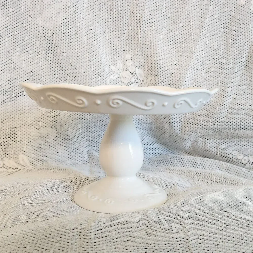 PartyLite Sidewalk Cafe Pedestal 3 Wick Candle Holder HB2504